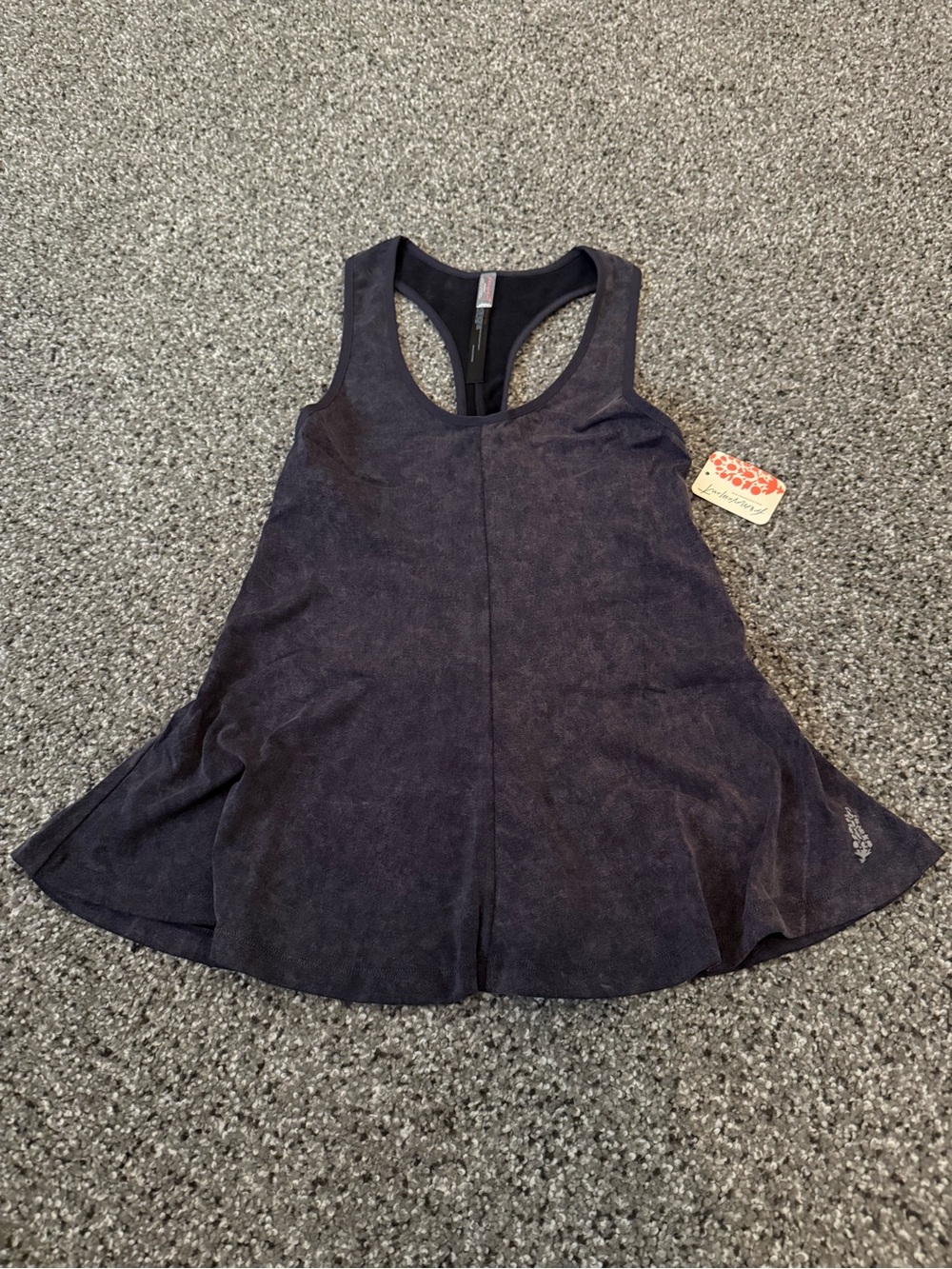 FP Movement by Free People Vintage Black Racerback Tank